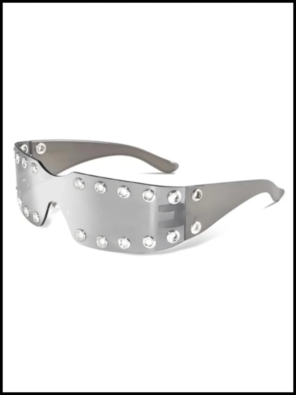 Wraparound UV400 Cyberpunk Sunglasses Unisex Futuristic Shield Rave Shades